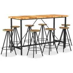 vidaXL 9-tlg. Bar-Set Massivholz Akazie und Altholz