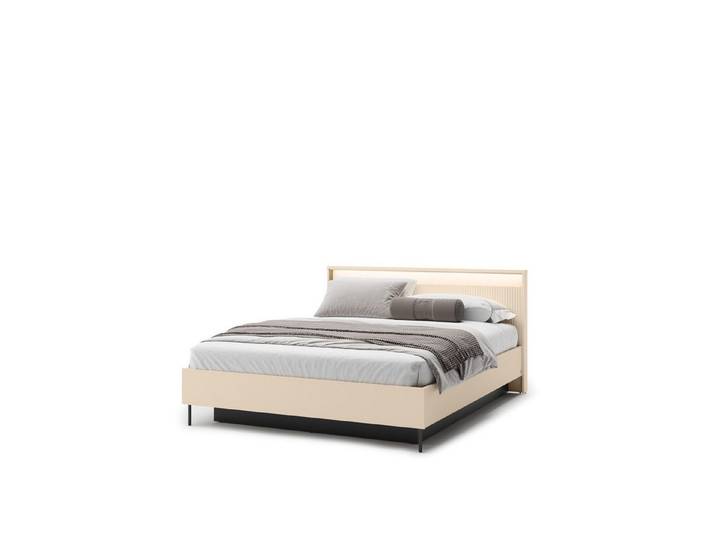 Friderik-EU Polsterbett mit LED-Beleuchtung TREND TS-03 – Sandbeige/Schwarz