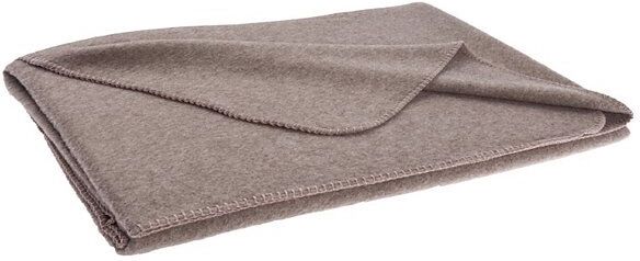 STEINER 1888 Wolldecke Sophia 145x190cm Taupe grau EG