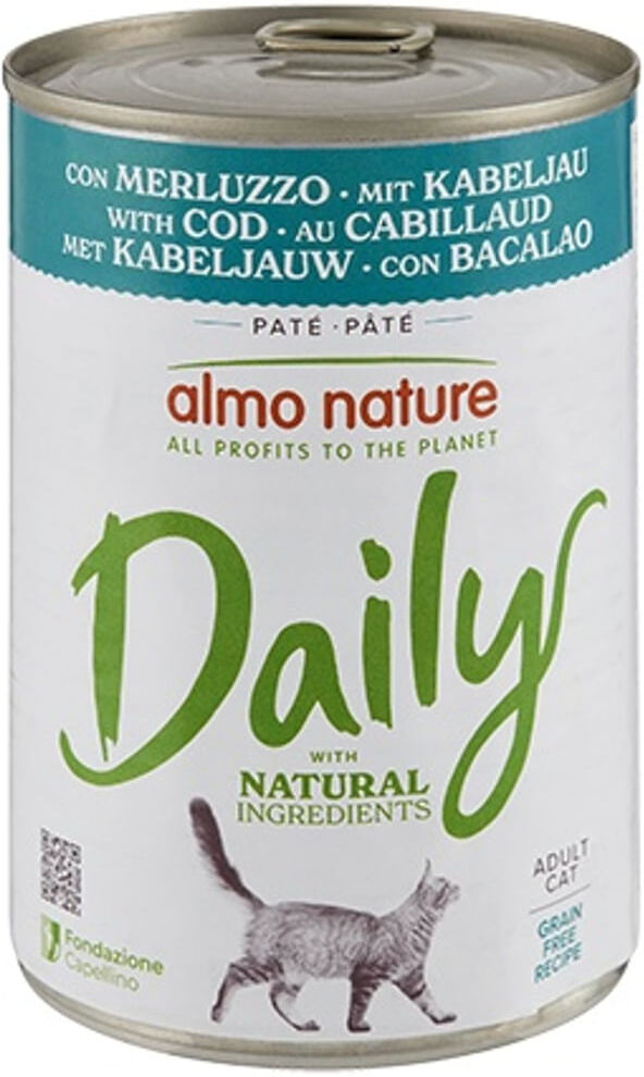 Almo Nature Daily Cat Lattina 400G MERLUZZO