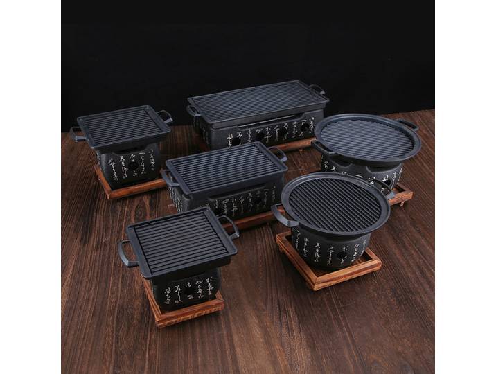 Mini-gril de style japonais, gril au charbon, plaque de cuisson, gril domestique, petit réchaud à charbon, gril à charbon de bois