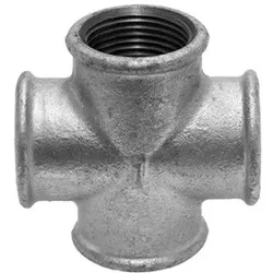 Temperguss Fitting verzinkt Kreuzstück IG 1/4"