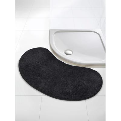 Badematte GRUND Gr. 5, grau (anthrazit), oval (75cm x 140cm ), Badematten, Badematte