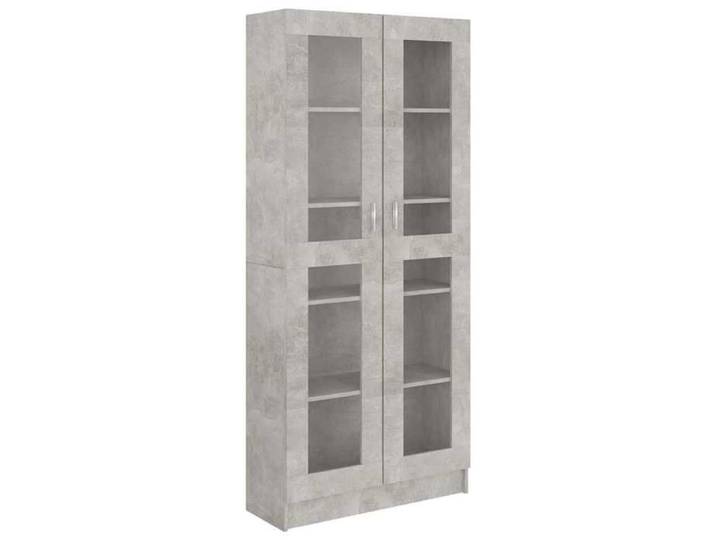 Remise Étagère à domicile - Gris - Armoire à vitrine - Gris béton - 82 5x30 5x185cm - Bois ingénierie_emz96e