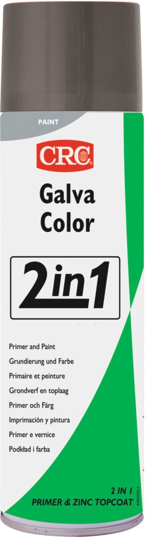 CRC Zink-Korrosionsschutzspray mit Farbe, Galvacolor 2 in 1 , 500 ml, Farbe: GREY1 ; CRC Industries (32080-AA)