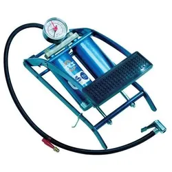 Fußluftpumpe 5bar Doppelzylinder m.Manometer