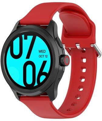 Everyday Crate Universal Silicone Watch Band Adjustable Replacement Watch Strap For TicWatch Pro 5 And Fossil Watches red