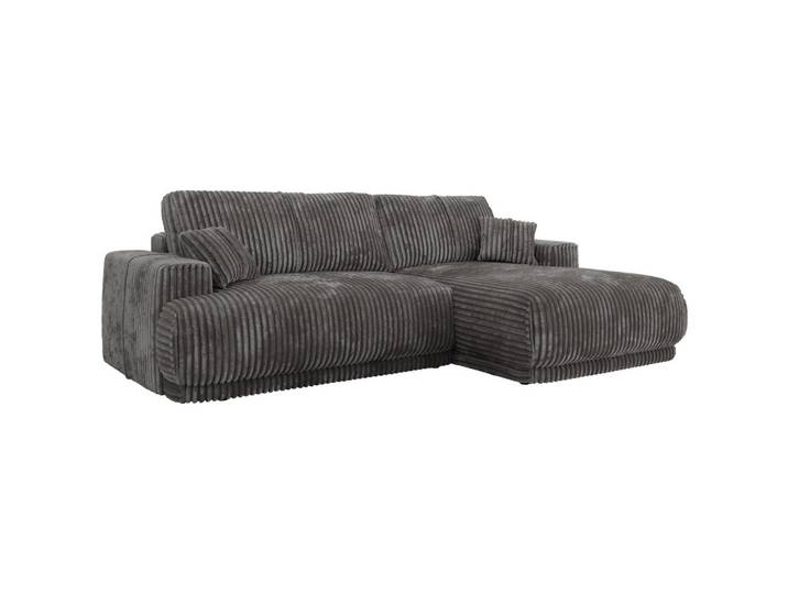 ECKSCHLAFSOFA RINA L Grau Cord - rechts