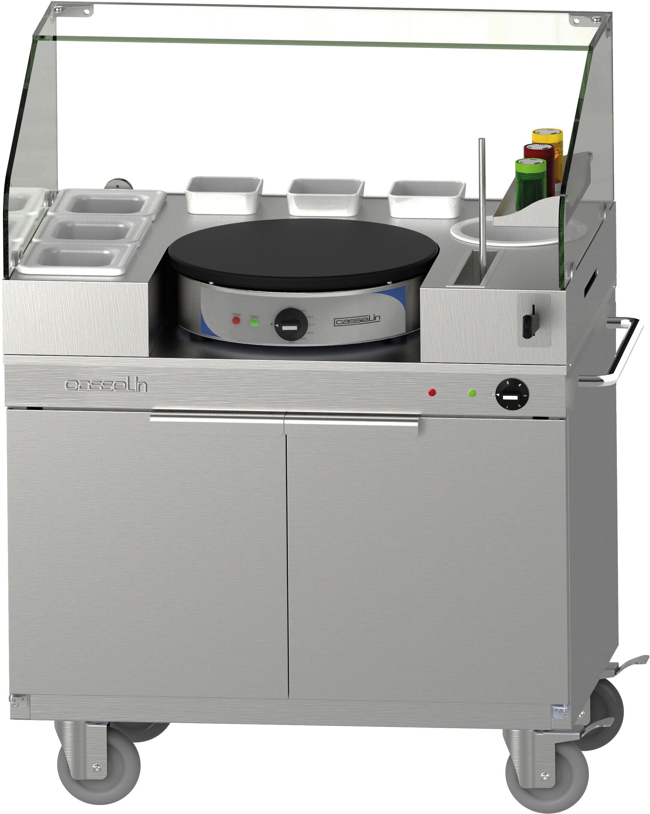 Casselin Carrello per Crepes 40 Rimovibile