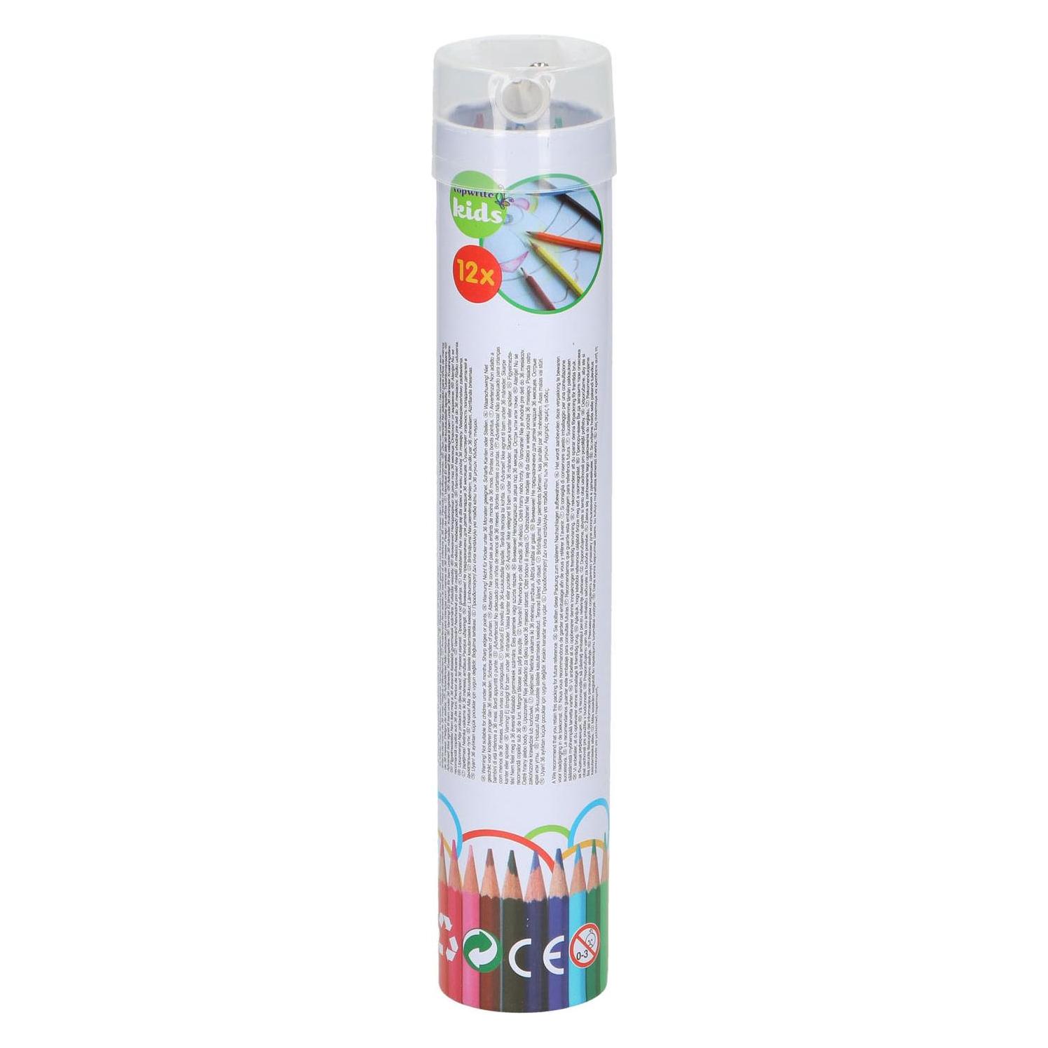 Topwrite Kids Buntstifte mit Spitzer 19cm (12x) (E8711252319346)
