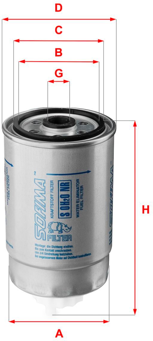 Kraftstofffilter SOFIMA S 0H2O NR