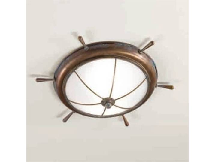 Cremasco Deckenleuchte LIBECCIO, dimmbar, bronze / altmessing, für Wohn- / Esszimmer, Messing, Maritim