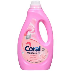 Coral Waschmittel Wolle & Feines Feinwaschmittel, flüssig, Farbschutz, 1,15 Liter, Waschladungen 23