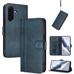 Cover-Discount Galaxy A37 – Retro Look Etui im Vintage Design (Samsung Galaxy A37), Smartphone Hülle, Blau