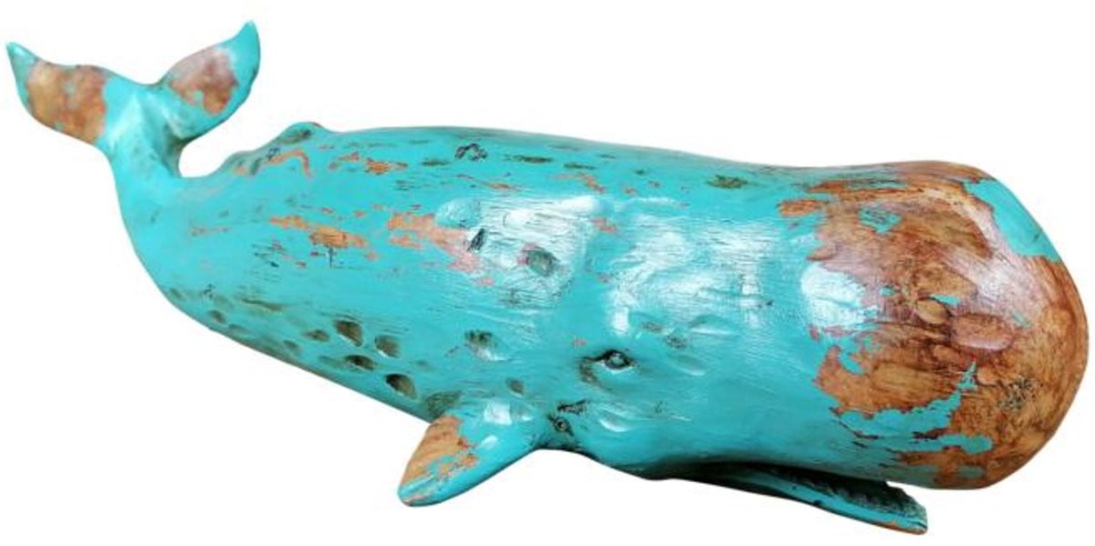 Michael Noll Walvis beeld Liggend Groen 40 cm