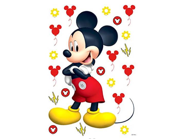 AG Design – Sticker Mural Adhesive Disney – Autocollant – Mickey Mouse Disney – Sticker décoratif – 42\,5 x 65 cm - 1 Fragment – DK 1725