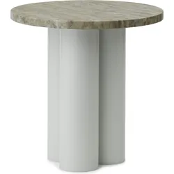 Dit Travertine Silver Tischchen auf hellgrünen Beinen