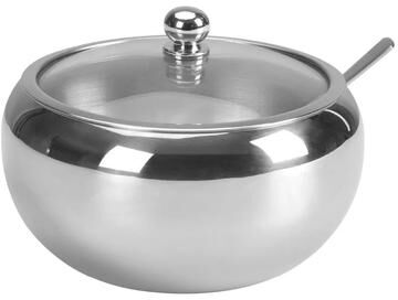 Uplift Treasures Large Stainless Steel Sugar Bowl With Lid And Spoon Large Stainless Steel Sugar Bowl With Lid And Spoon