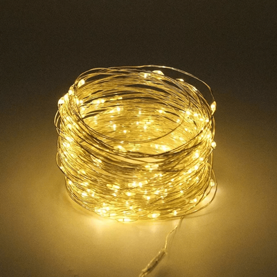 PRiME LED Solar Fairy String Lights, Outdoor Waterproof Copper Wire Garden Decor warm White 10m 100led