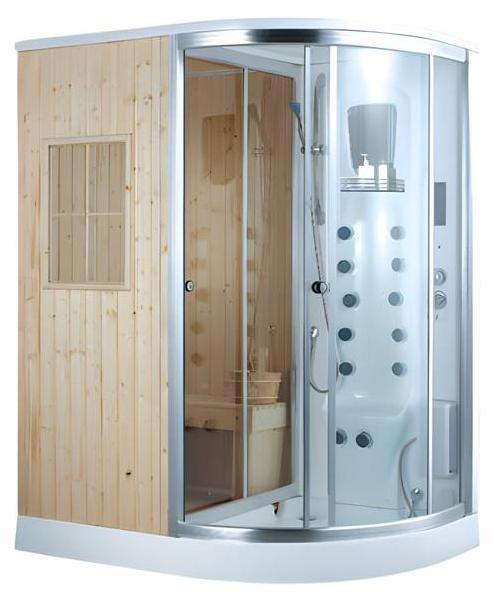 Sauna-Duschkombination Heim-Spa-Kombination Hydromassagedusche 170x110 cm