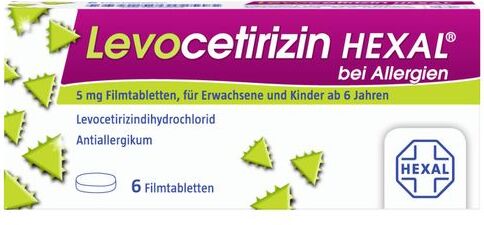 Hexal AG LEVOCETIRIZIN HEXAL bei Allergien 5 mg Filmtabl. 6 St.