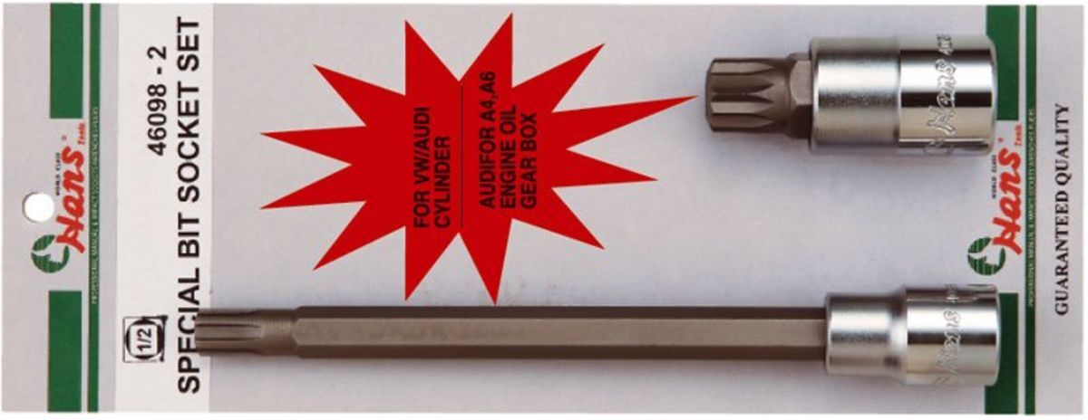 XZN und RIBE-Stecknusssatz HANS 1/2 zoll 2 Stück XZN 16, RIBE 9 für VW/A