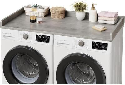 YUN "Laundry topper with Edge and Non-Slip Pad for Washer Dryer Laundry Hamper Counter Storage Organization 54""x27.5"""
