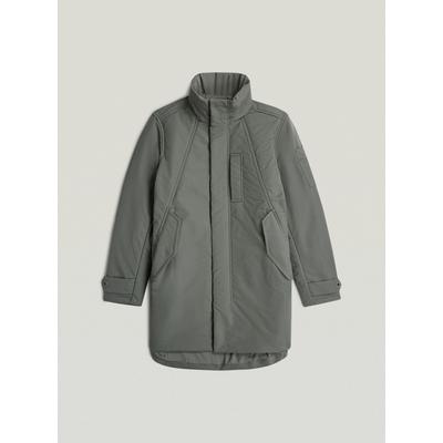 Outdoorjacke G-STAR "Utility Lightweight Steppmantel", Herren, Gr. S, grau (gs grau), Obermaterial: 54% Elastomultiester, 46% Polyester, Jacken Outdoorjacke