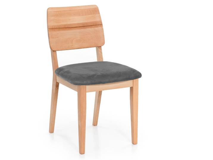 NETRON Esstischstuhl, Material Massivholz / Bezug Kunstleder