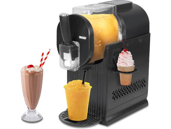 UNOLD Slush-Eismaschine 2in1 - Slushi & Softeismachine Sofia , schwarz, B:48,5cm H:49,9cm T:26,5cm, Eismaschinen, Slush-Eismaschine