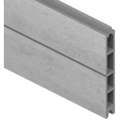 TraumGarten Sichtschutzzaun Einzelprofil SYSTEM WPC CLASSIC Grau Sichtschutz Steckzaun Lamellenzaun