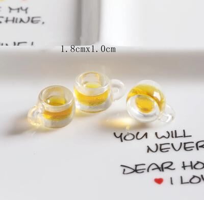 Uplift Treasures Miniature Resin Beer Glass Set Dollhouse Decor high(1.0cm) H