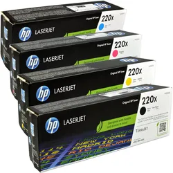 HP, Toner, 4 Toner W2200X-W2203X 220X Multipack K C M Y 4-farbig (BK, C, M, Y)