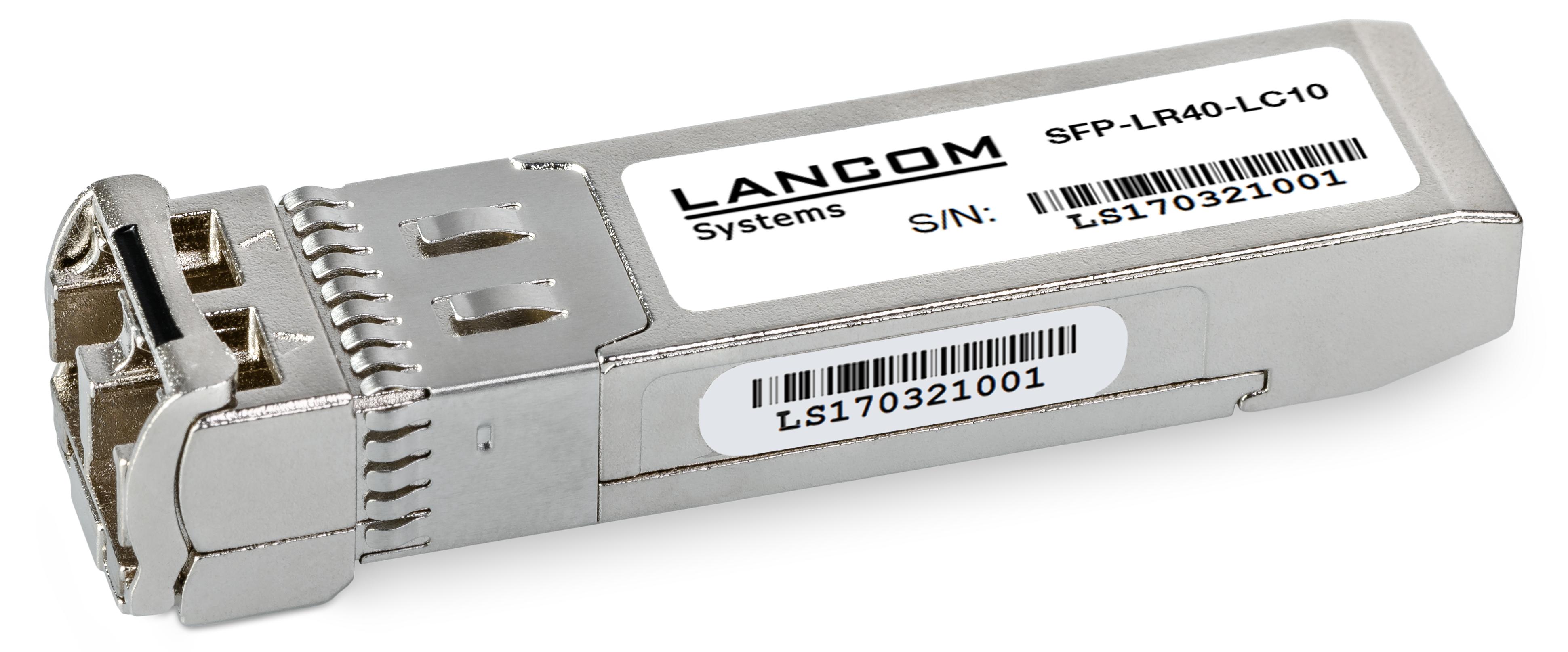 LANCOM SFP-LR40-LC10, Faseroptik, 10000 Mbit/s, SFP+, 9/125 µm, LR40, 40000 m