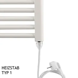 Ximax Badheizkörper Elektrobetrieb K4 1215x580 mm Weiß 600 Watt Heizstab Typ 1