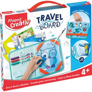 Maped Malset CREATIV Travel Board, Boardmarker, Tafel & Malvorlagen in einer Tasche, 8-teilig