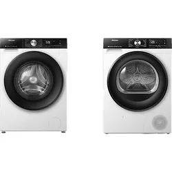 HISENSE WF3S8043BW3 Waschmaschine und DH3S802BW3 Wärmepumpentrockner Bundle