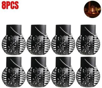 Uplift Picks Retro Solar Flame Lantern Adds Warm Glow To Gardens Patios Pathways 8 Pcs