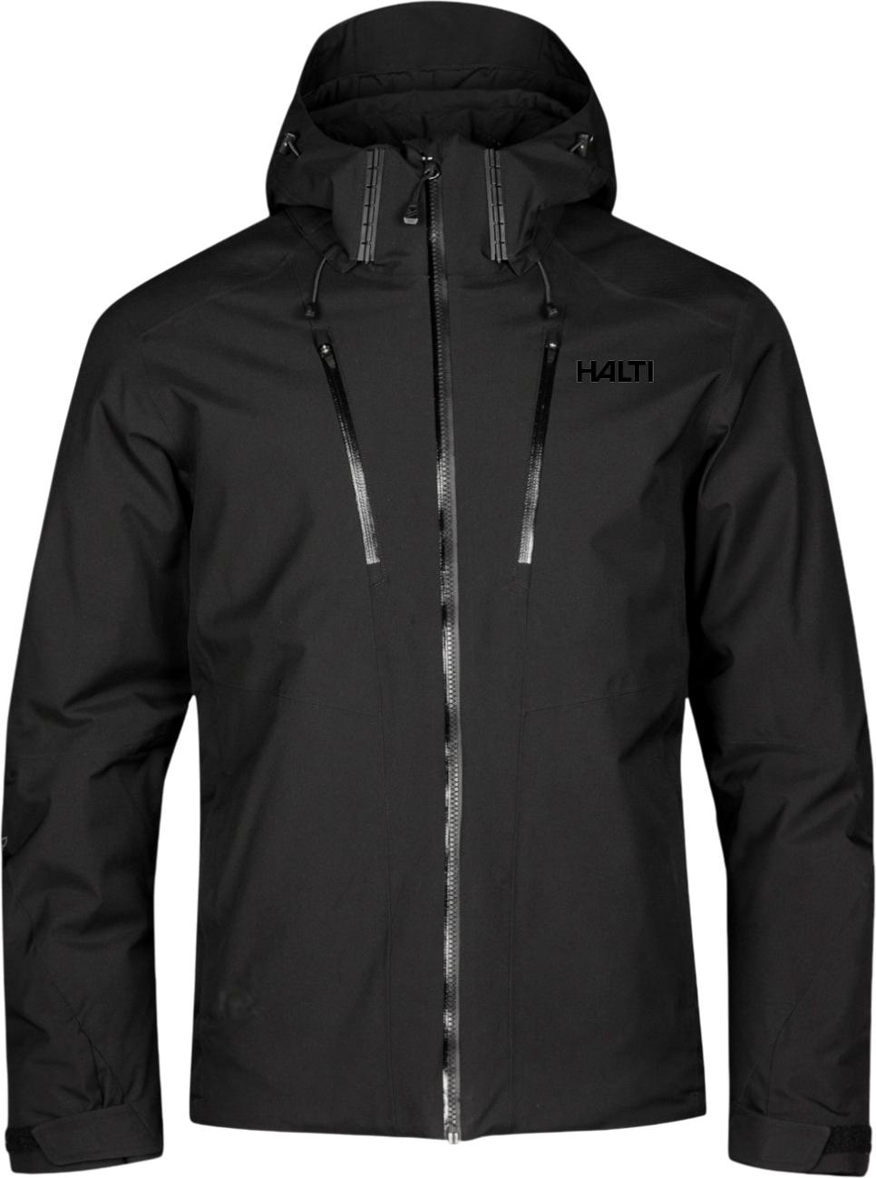 HALTI Vertica DrymaxX Herren Skijacke mit abnehmbarer Kapuze schwarz XL