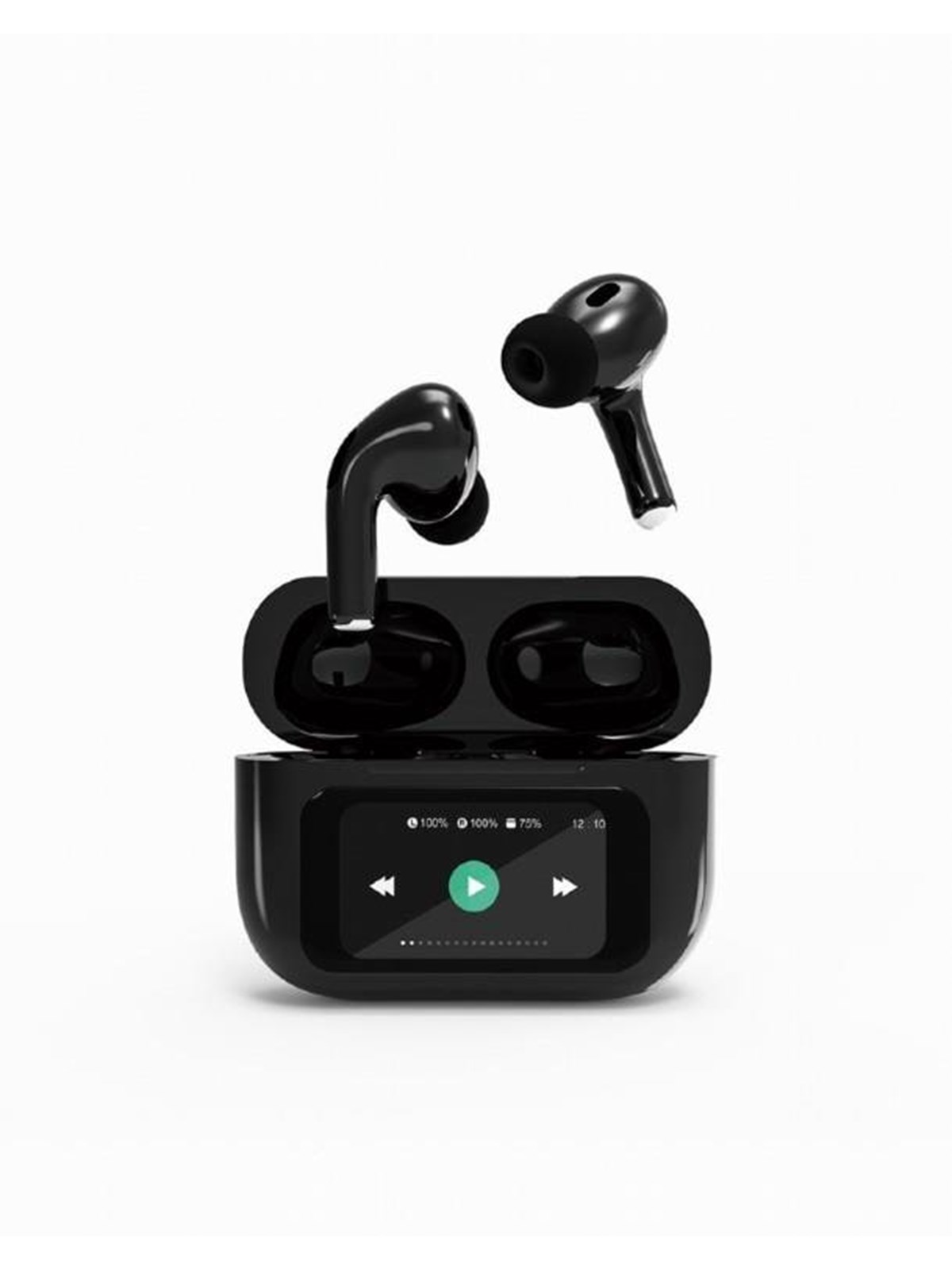 Gembird BT TWS in-ears with LCD display and ANC - Schwarz