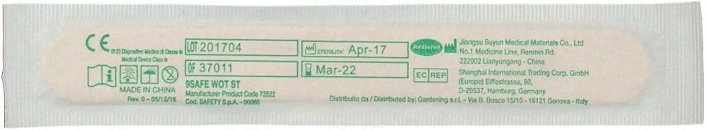 SAFETY SpA Safety Abbassalingua Legno Sterile Monouso, 1 Pezzo