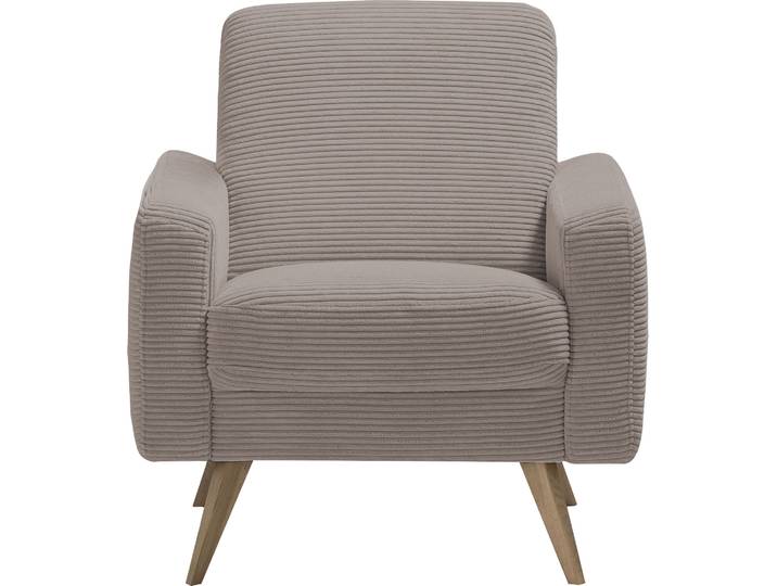 Sessel EXXPO - SOFA FASHION Samso, Loungesessel , braun (cappucino), B:82cm H:87cm T:80cm, 100% PES, Sessel, Sessel, elegant und bequem, aktueller Cord Bezug