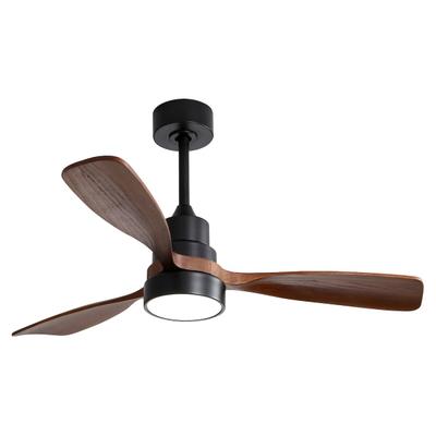 STILVORA Deckenventilator Outdoor Schwarz 44x122x122 cm mit LED 18W 3CCT Fernbedienung, Timer, DC Motor, Umkehrfunktion, Aufhängung Haken, 5 ABS Flügel