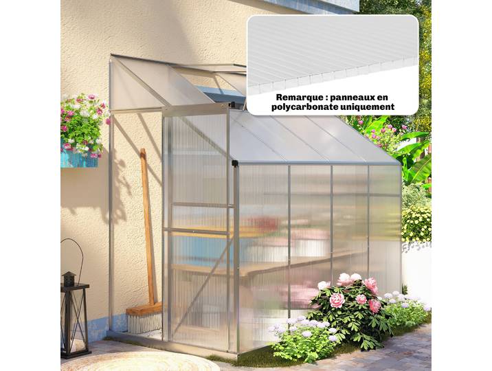 Outsunny 10 Plaques Polycarbonate 4mm UV Serre 120x60cm Transparent