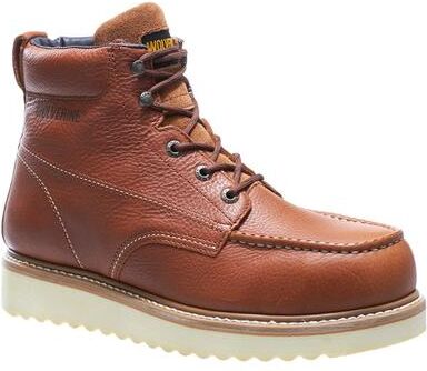 "Wolverine Work Wedge Steel Toe 6"" - Mens 9.5 Tan Boot W"