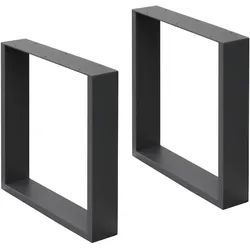 TISCHBEINE 2er Set 40 x 43 cm Anthrazit