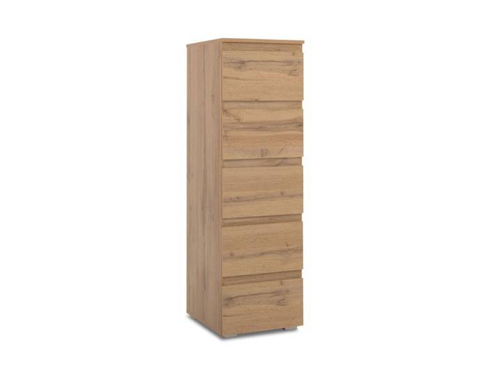 Chiffonnier Image - MARQUE - 5 tiroirs - Brun - Salon - 131 cm - 45 cm - 40 cm
