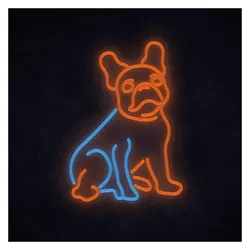 Manta, LED Streifen, SNL68MT Style Neon Lights Dog French Bulldog (Mehrfarbig, 34 cm, Indoor)