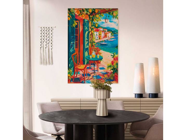 Städte 1 Stk. tlg. Wohnzimmer - Mehrfarbig - MDF - Städte und Länder - 90x60 cm