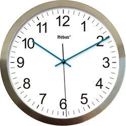 Mebus Quarz-Wanduhr Ø25cm - weiß